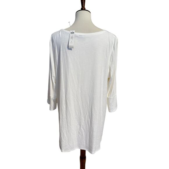 Chico's Zenergy Envelope Hem Tunic - Alabaster - Picture 2 of 3